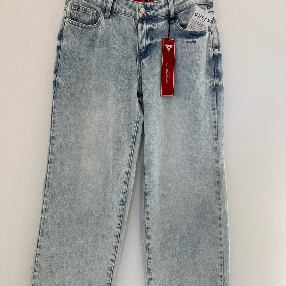 Guess Jeans Women Mid Rise Wide Leg Stretch 27x32
